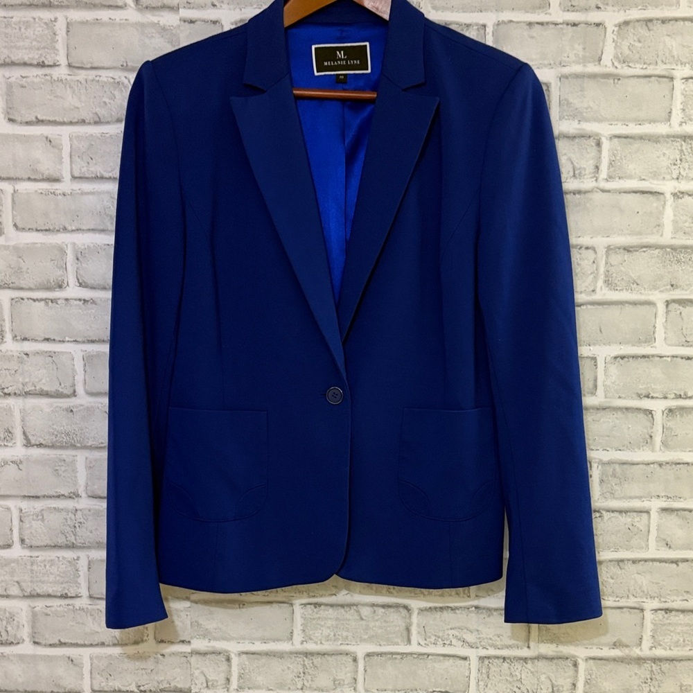 Melanie Lyne Royal Blue lined Blazer, size 10